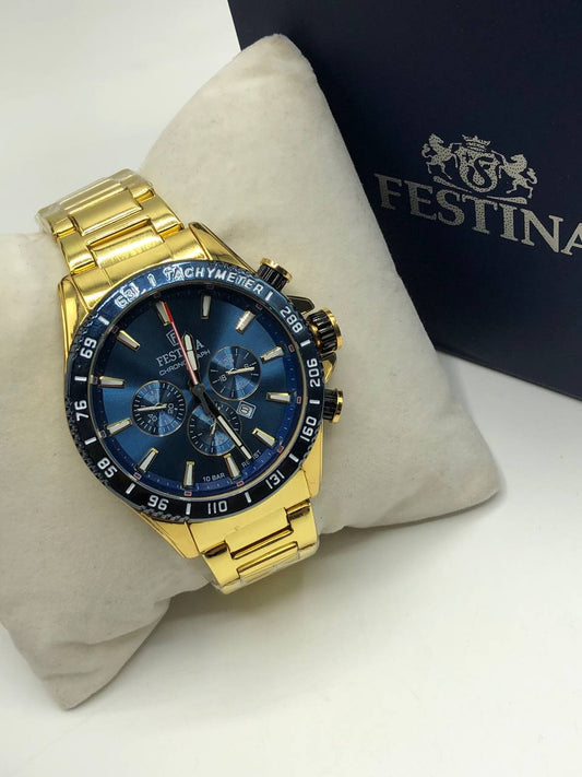 Festina Doré et bleu